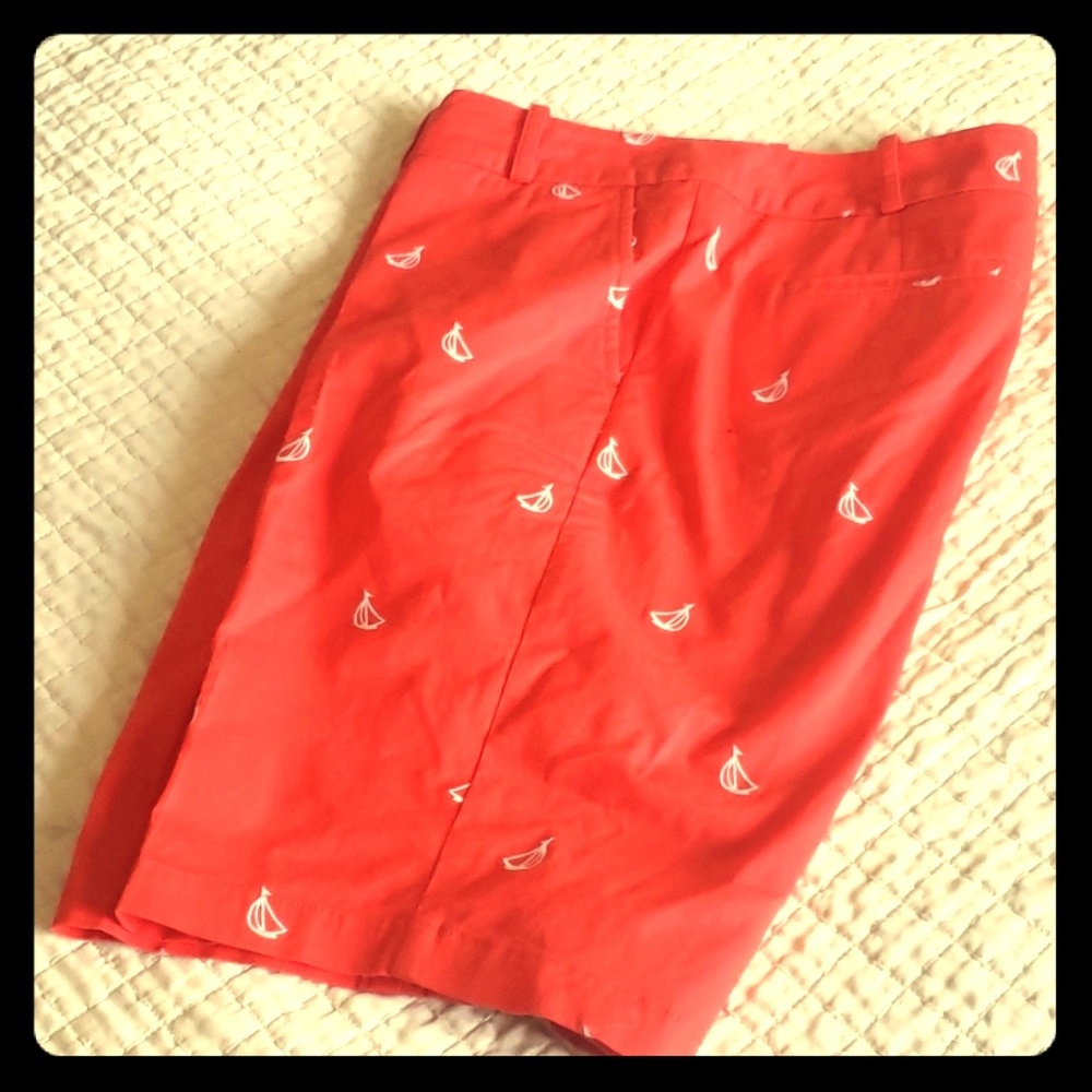 Talbots red boat shorts